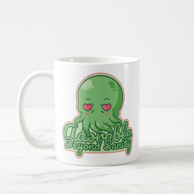 Kawaii Cthulhu Kaffemugg (Vänster)