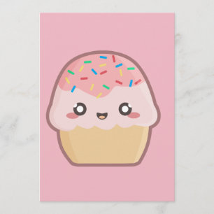 Kawaii cupaka inbjudningar