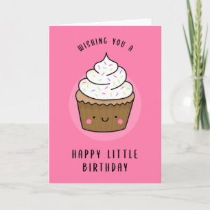 Kawaii Cupaka Lycklig Little Birthday (rosa) Kort