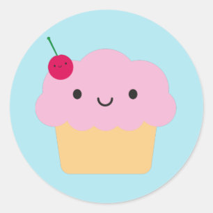 Kawaii Cupaka Runt Klistermärke