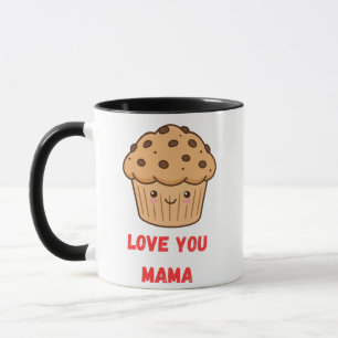 Kawaii Cupcake "Älskar dig Mamma" Kaffe Mugg
