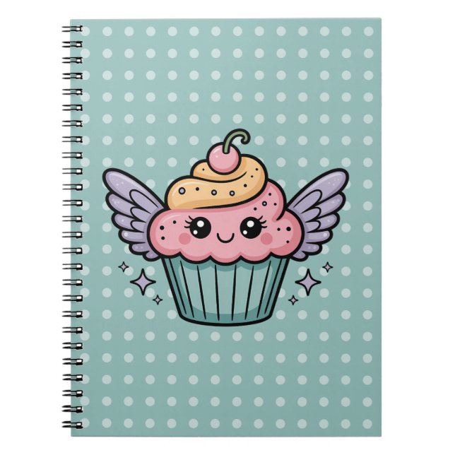 Kawaii Cupcake Anteckningsbok (Framsidan)