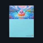Kawaii Cupcake Dreams Anteckningsblock<br><div class="desc">Palais de Marigold St. May creates unique stationery for those that love all things cute,  Kawaii,  floral,  and colorful. Note that the designs are created for the large notepad or stationery sheets. If you would like a different size notepad,  stationery,  or anything else,  please contact me!</div>