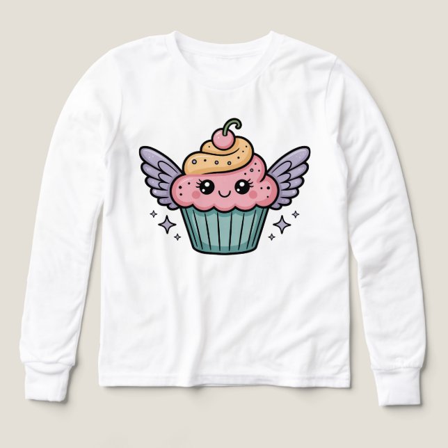  Kawaii Cupcake Kids T Shirt (Design framsida)