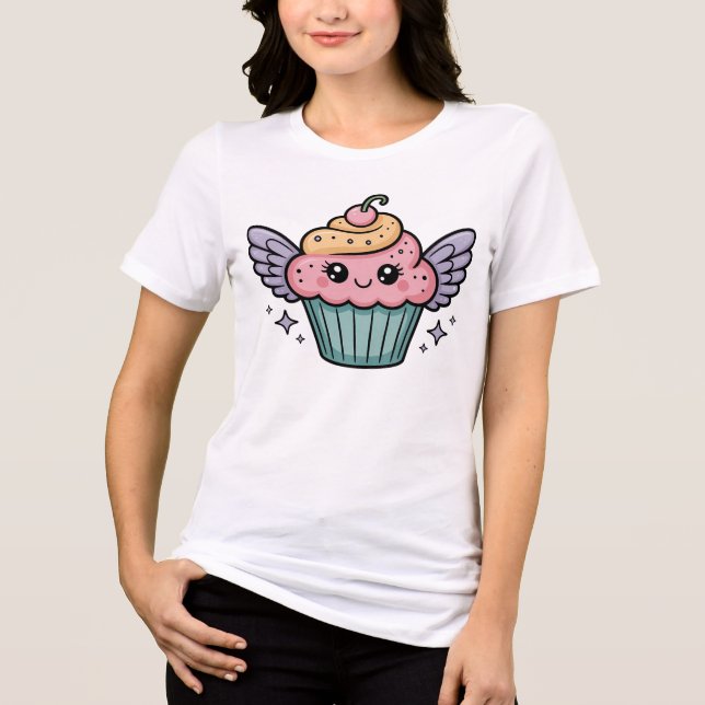  Kawaii Cupcake T Shirt (Framsida)
