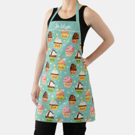 Kawaii Cupkaka Dessert Sweet Älskare Teal Design