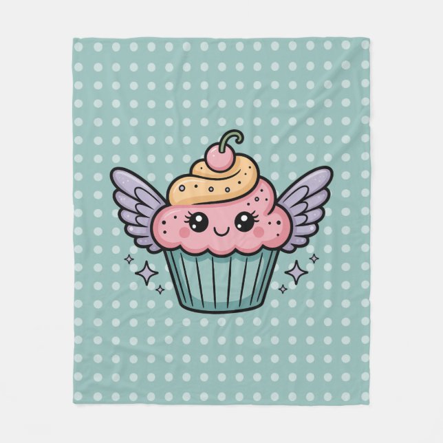 Kawaii Cupkaka Fleecefilt (Framsidan)