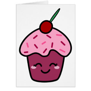 Kawaii Cupkaka Hälsningskort