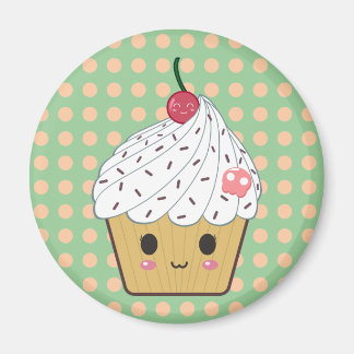 Kawaii Cupkaka i Polka dots Magnet