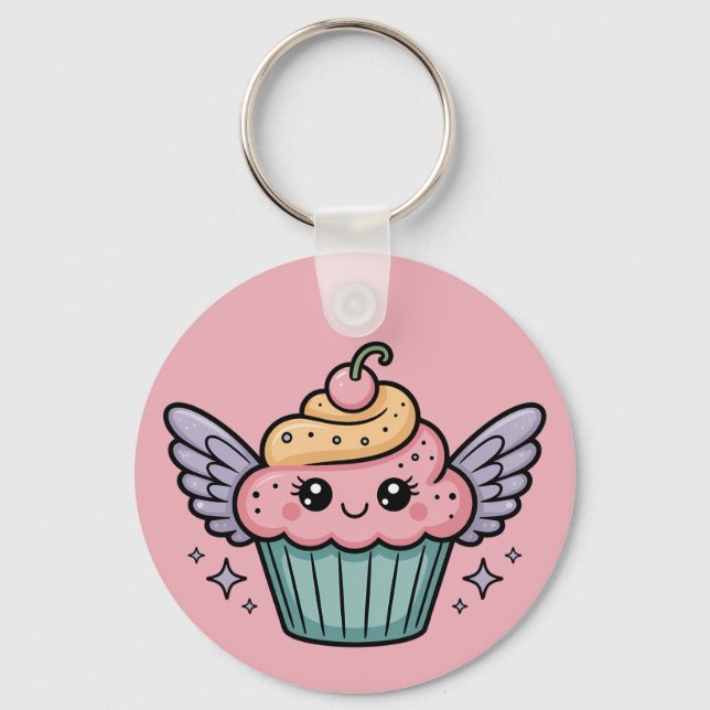 Kawaii Cupkaka Nyckelring (Framsida)