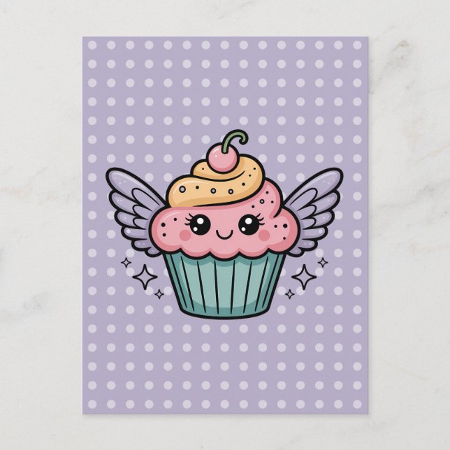 Kawaii Cupkaka Vykort (Framsida)