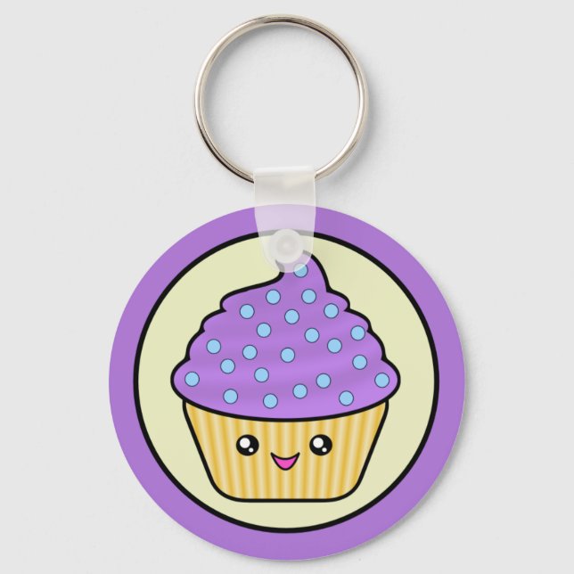 Kawaii Cuppy Cake Keychain Nyckelring (Framsida)
