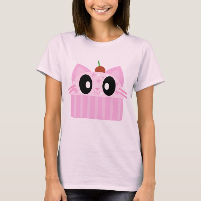kawaii cuptårta tee shirt (Framsida)