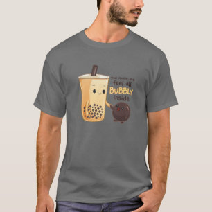 Kawaii Cute Anime Otaku Japansk Boba Tea Bubly I T Shirt