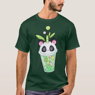 Kawaii Cute Anime Panda Boba Bubble Tea Otaku Mana T Shirt