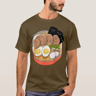 Kawaii Cute Anime Sloth Otaku Japansk Ramen Noodl T Shirt
