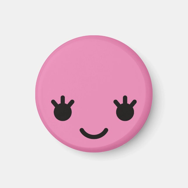 Kawaii Cute Ansikte Magnet (Framsidan)