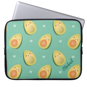 Kawaii Cute Avocados Låt oss Avocuddle Mönster Fun Laptop Fodral