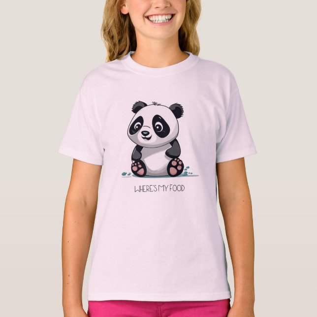 Kawaii Cute Baby Panda Design T Shirt (Framsida)