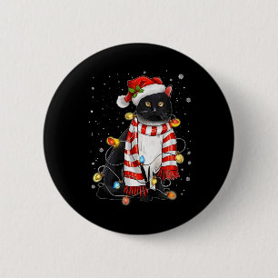 Kawaii Cute Black Santa Tangleed uppe i Julafton L Knapp