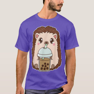 Kawaii Cute Boba Hedgehog Classic Bubble Pearl Mil T Shirt