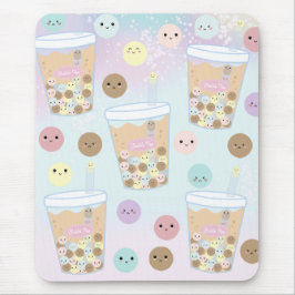 Kawaii Cute Bubble Pearl Mjölk Tea Tapioca Drink Musmatta