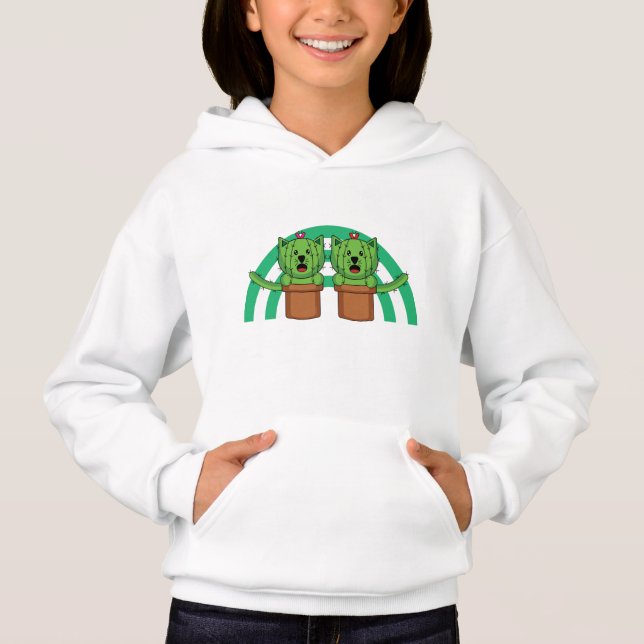 Kawaii Cute Cactus Plant Pet T Shirt (Framsida)