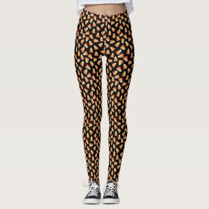 Kawaii Cute Candy corn Mönster Halloween Leggings
