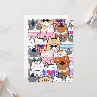Kawaii Cute Cats Inbjudningar