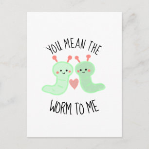 Kawaii Cute Du Elak Mask till mig Pun Valentine Vykort