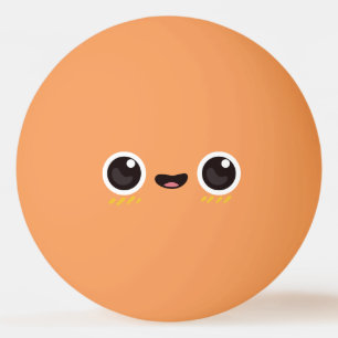 Kawaii Cute Funny Ansikte. Emoji. Emoticon. Pingisboll