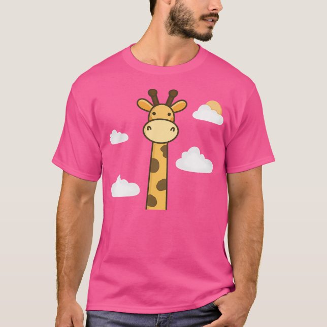 Kawaii Cute Giraffe T Shirt (Framsida)