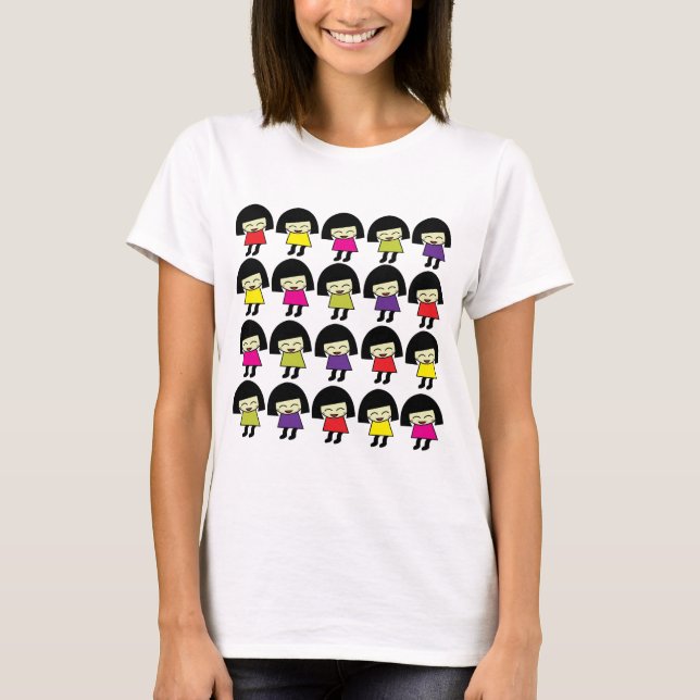 Kawaii Cute Girls Kawaii T Shirt (Framsida)