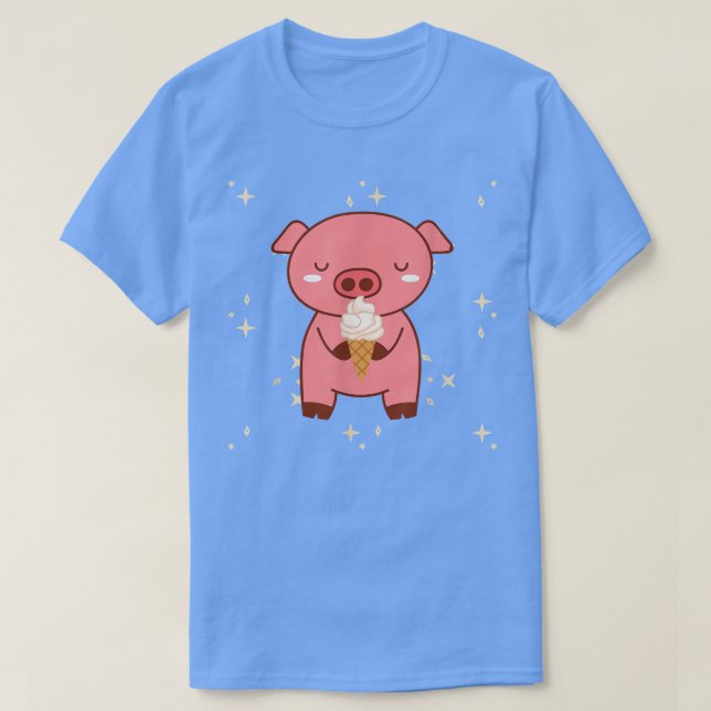 Kawaii Cute Gris med Ice Cream Pajamas 3708 T Shirt (Design framsida)