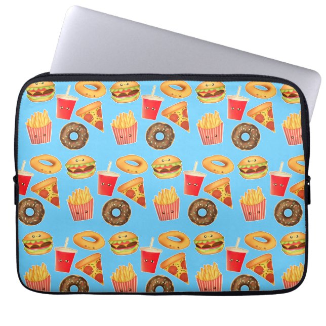 Kawaii Cute Junk Food Laptop Fodral (Framsidan)