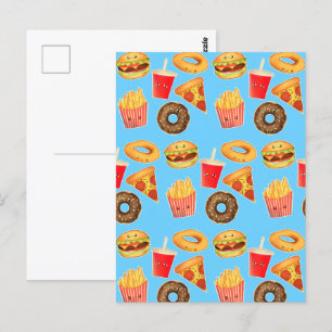 Kawaii Cute Junk Food Vykort