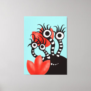 Kawaii Cute Monster Kids Canvastryck