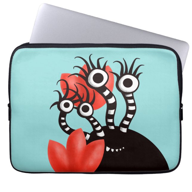 Kawaii Cute Monster Kids Laptop Fodral (Framsidan)
