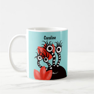 Kawaii Cute Monster Kids Namn Kaffemugg