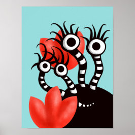Kawaii Cute Monster Kids Poster