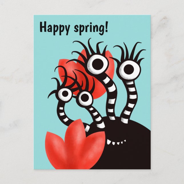 Kawaii Cute Monster Kids Vykort (Framsida)