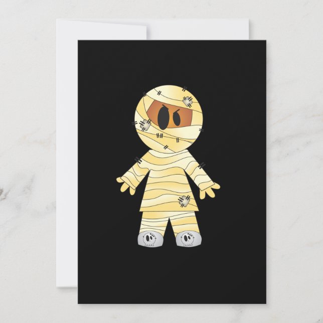 Kawaii Cute Mummy Halloween Kort (Framsida)
