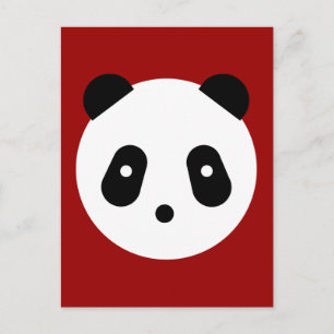 Kawaii ~ Cute Panda Ansikte Vykort