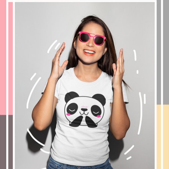 Kawaii Cute Panda T-Shirt (Skapare uppladdad)