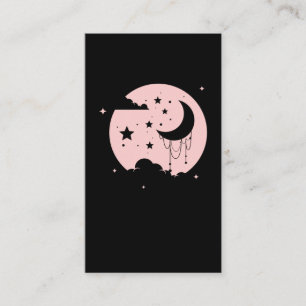 Kawaii Cute Pastel Goth Måne Visitkort