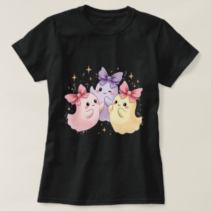 Kawaii Cute Pastel Spöken med Bows T Shirt