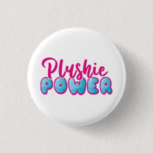 Kawaii Cute Rosa Blue Plushie Power Knapp