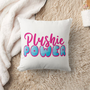 Kawaii Cute Rosa Blue Plushie Power Kudde