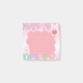 Kawaii Cute Rosa Lila Bear Post-it Block