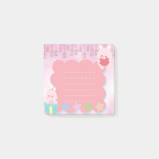 Kawaii Cute Rosa Lila Bear Post-it Block